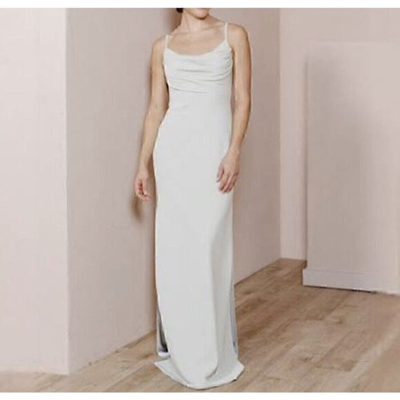 NWT Reverly Skye Velvet White Pearl Dress 10   0424 - Picture 1 of 6